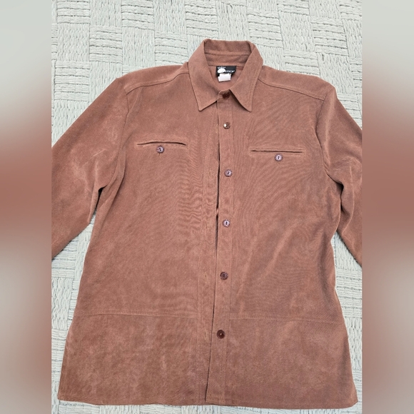 VTG First Option Blown Button Up Long Sleeve Shirt Blouse Women's  Small - Picture 9 of 9